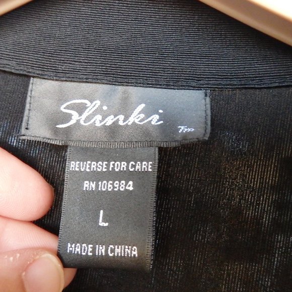 Slinki black dress top with zipper - Picture 5 of 7